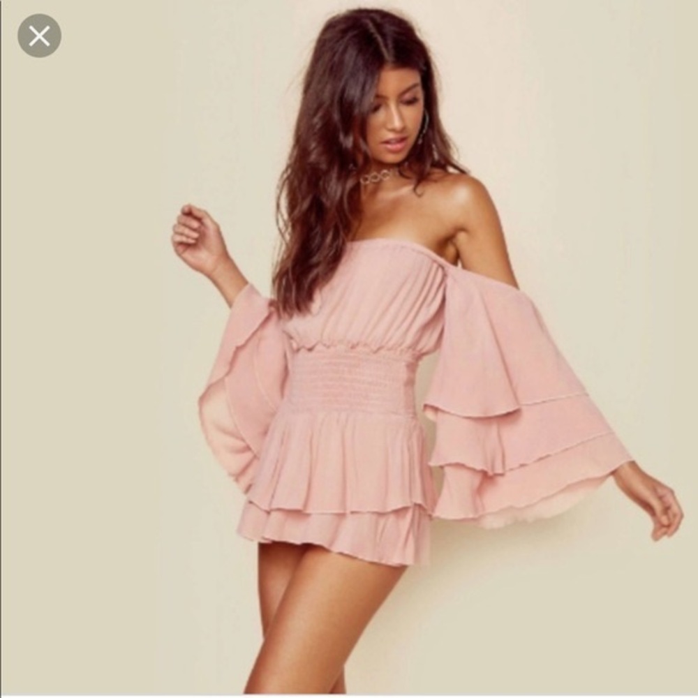Mauve Ruffle Dress. Brand for exposure